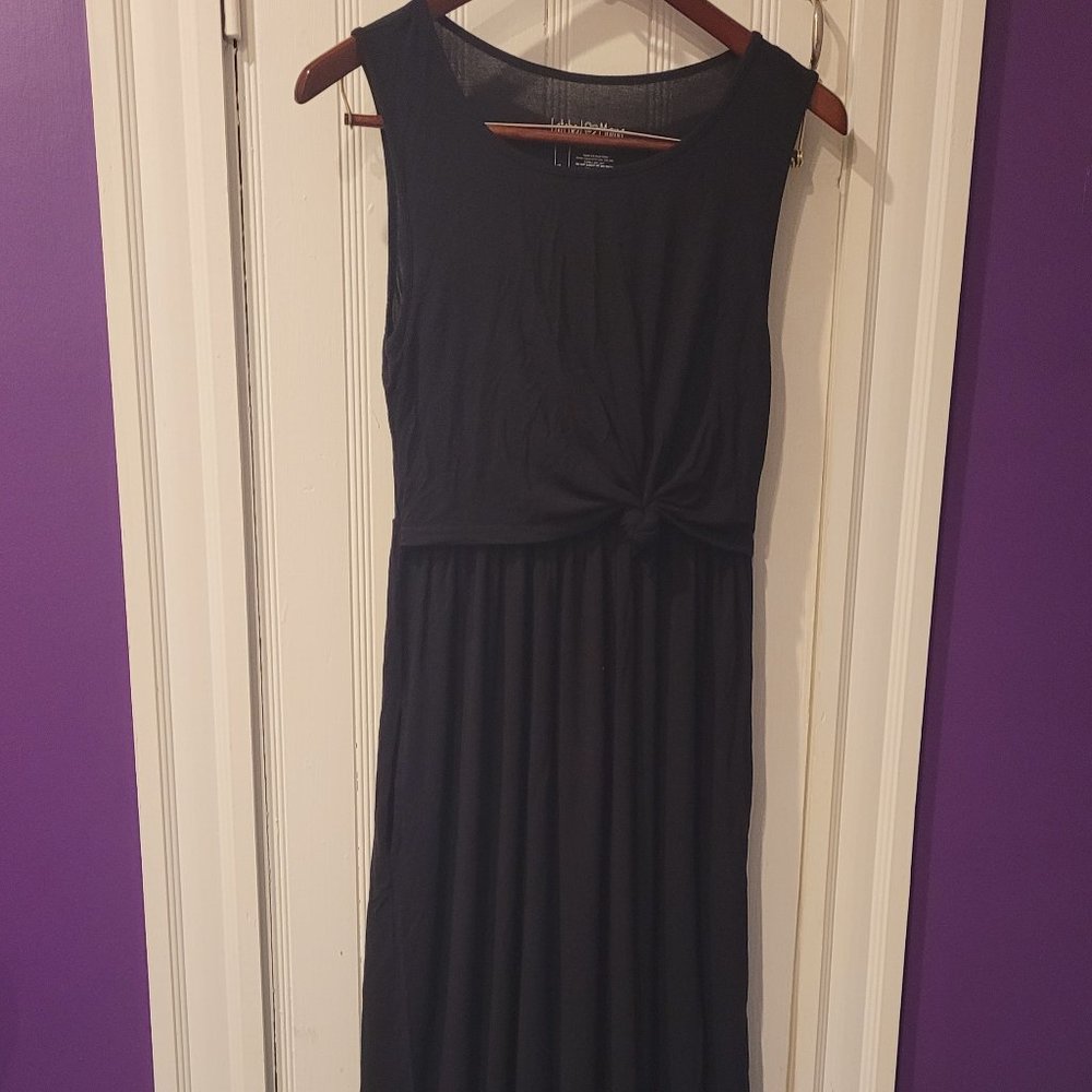 Latched Mama Boardwalk Maxi Black Nursing Dress